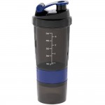 Спортивный шейкер с контейнером Tonus, черно-синий