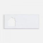 Лейбл из ПВХ с вырубкой «Дом», белый