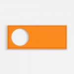 Лейбл из ПВХ с вырубкой «Круг», оранжевый неон