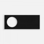 Лейбл из ПВХ с вырубкой «Круг», черный