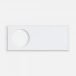 Лейбл из ПВХ с вырубкой «Круг», белый