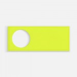 Лейбл из ПВХ с вырубкой «Круг», желтый неон