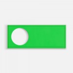 Лейбл из ПВХ с вырубкой «Круг», зеленый неон