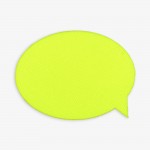 Наклейка тканевая Lunga Bubble, M, желтый неон