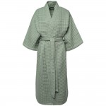 Халат вафельный женский Boho Kimono, зеленая мята, размер M (44-46)