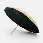 Зонт складной с УФ-защитой Ribstar, бежевый