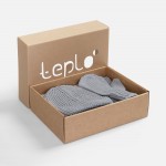 Набор Nordkyn Full Set с шарфом, светло-серый меланж, размер L/XL