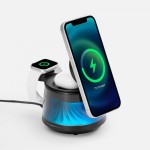 Bluetooth-колонка с подсветкой и беспроводной зарядкой Quantum, черная