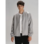 Бомбер из искусственной кожи Univer, серый, размер XL/XXL