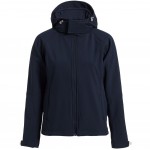 Куртка женская Hooded Softshell темно-синяя, размер L