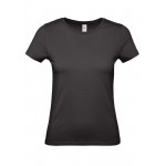 Футболка E150 женская, черная, размер 3XL