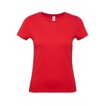 Футболка E150 женская красная, размер 3XL