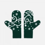 Варежки Adventino, темно-зеленый с молочным, размер L/XL