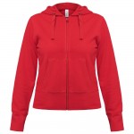 Толстовка женская Hooded Full Zip красная, размер L