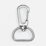 Застежка-карабин Snap hook, M, серебристая (хром)
