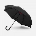 Зонт-трость Hidecolor с цветными спицами, черный с красным