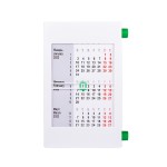 Календарь настольный на 2 года, белый, 18х11 см, пластик, тампопечать, шелкография Зеленый