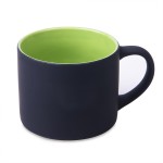 Кружка YASNA с покрытием SOFT-TOUCH, черный с голубым, 310 мл, фарфор Зеленый