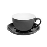 Чайная/кофейная пара CAPPUCCINO, голубой, 260 мл, фарфор Черный