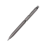 CLICKER TOUCH, ручка шариковая со стилусом для сенсорных экранов, белый/хром, металл Серый