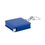 Брелок-рулетка (1 м), белый, 4х4х1 см, пластик Синий