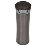 Термокружка дорожная  вакуумная DISCOVER, 450 мл,  оранжевый,  пластик, металл Серый