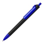 Ручка шариковая FORTE SOFT BLACK, черный/зеленый, пластик, покрытие soft touch Синий