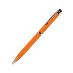 CLICKER TOUCH, ручка шариковая со стилусом для сенсорных экранов, белый/хром, металл Оранжевый