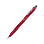 CLICKER TOUCH, ручка шариковая со стилусом для сенсорных экранов, белый/хром, металл Красный