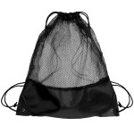 Рюкзак мешок с укреплёнными уголками Mesh, красный, 35*41 см, полиэстер 210D Черный
