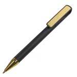 Ручка шариковая GLOSSY GOLD, красный металлик/золотой, пластик, металл Черный