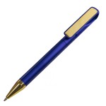 Ручка шариковая GLOSSY GOLD, красный металлик/золотой, пластик, металл Синий