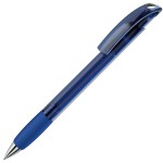 NOVE LX, ручка шариковая с грипом, прозрачный красный/хром, пластик Синий