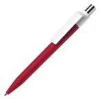 Ручка шариковая DOT, зеленый корпус/белый клип, soft touch покрытие, пластик Красный