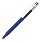 Ручка шариковая DOT, зеленый корпус/белый клип, soft touch покрытие, пластик Синий