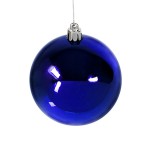 Шар новогодний Gloss, диаметр 8 см., пластик, зеленый Синий