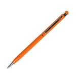 TOUCHWRITER, ручка шариковая со стилусом для сенсорных экранов, белый/хром, металл Оранжевый