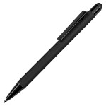 Ручка шариковая FACTOR COLOR со стилусом, зеленый, металл, пластик, софт-покрытие Черный