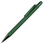 Ручка шариковая FACTOR COLOR со стилусом, зеленый, металл, пластик, софт-покрытие