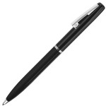 CLICKER, ручка шариковая, красный/хром, металл Черный