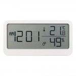 Часы настольные Chronos с термометром и гигрометром, с ж/к дисплеем, белые