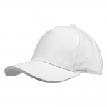 Кепка 5- панельная Salerno Heavy 350,  c белым сендвичем, белая