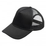 Кепка 5-панельная  Shefild  250 с сеткой, c черным сендвичем, черная