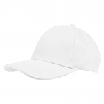 Кепка 6-панельная Oxford 300, c белым сендвичем, белая