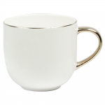 Кружка фарфоровая Casa Grande Lavender Varnish глянцевая, белая с золотом,  400 мл