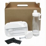 Набор подарочный Solution Everyday Kit Quattro (мультитул, рулетка, ланч бокс, бутылка для воды), белый