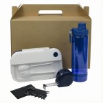 Набор подарочный Solution Everyday Kit Quattro (мультитул, рулетка, ланч бокс, бутылка для воды), темно-синий