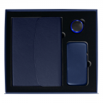 Набор подарочный Solution Prestige Trio (ежедневник в суперобложке, колонка, внешний аккумулятор) темно-синий