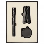Набор подарочный Solution Superior Trio (Фонарь телескопический Tools Flashlight, рулетка Tools Trecker 3 метра, мультитул Tools Birmingham), черный