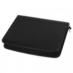 Папка для документов из натуральной кожи Parlament leather размер А4+ с зажимом для бумаг , черная